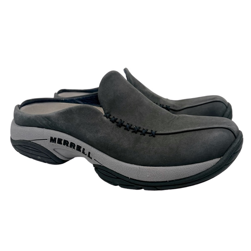 Merrell Air Cushion Women’s Gray Slip On Clog Shoes